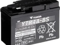 YUASA, Fahrzeugbatterie, AGM 12V/2.4Ah/45A LxBxH: 114 // 49 // 86 // S:4, AUTO & BIKE, YTR4A-BS