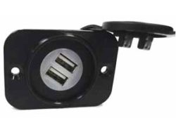 SYNKRA, Innenraumausstattung, USB-Steckdose 12/24 Volt 2x2.1A / mit Schutzkappe, AUTO & BIKE, ZVA 131943