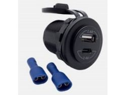 SYNKRA, Innenraumausstattung, USB-Steckdose 12/24V Typ-Ax1/Typ-Cx1 Typ-A: 5V/2.4A / Typ-C 5-12V/2.4A, AUTO & BIKE, ZVA 014880