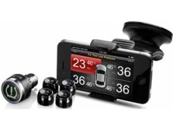 STEELMATE, Reifen Zubehör, Nachrüstsatz Reifendruckkontrollsystem mit Anzeige über Smartphone APP, AUTO & BIKE, TPMS-8886