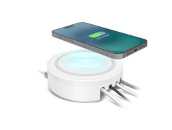 SBS, Ladepad, Ladestation mit 2 USB-A-, 2 USB-C-Ports und kabellosem Ladegerät, Produkte & Wohnen