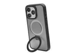 SBS, Kompatibles kabelloses Laden, MagSafe-kompatible Ladehülle mit Metallverarbeitung und Ring mit Standfunktion für iPhone 15 Pro Max, Produkte & Wohnen