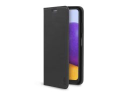 sbs mobile Flip Cover Samsung Galaxy A22 5G Schwarz mit Magnet-Modul, Handy Flip Case TEBKLITESAA22K