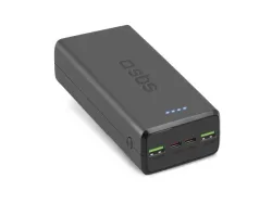 SBS, Power Delivery, 30.000 mAh-Powerbank mit 2 USB-C und 2 USB-A Anschlüssen, Produkte & Wohnen