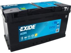 Exide, Fahrzeugbatterie,  Start-Stop AGM 12V/96Ah/850A LxBxH 353x175x190mm/B13/S:0, AUTO & BIKE, EK960