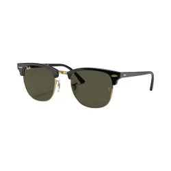Ray-Ban Clubmaster Grün / Schwarz auf Gold M | Sonnenbrillen
