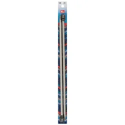Prym Jackenstricknadeln, grau 7.00 mm, 35 cm, Karte 2 Stk., Aluminium
