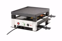 Solis 5 in 1 Table Grill für 4 Raclette- / Pizzagrill – Raclette Ofen/Raclette Grill – schwarz