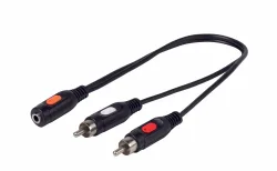 Vivanco Verbindung Cinch / Klinke, 0.2m – Audio Kabel/AUX Kabel