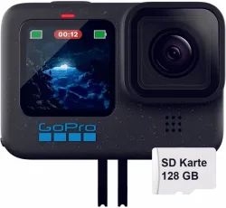 GoPro HERO12 Black + MicroSD 128GB - 60p, 5.3K Action Cam – Action Cam/GoPro – schwarz