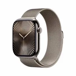 Apple Watch Series 10 GPS + Cellular, 46mm, Natural Titanium / Natural Milanese Loop S/M
