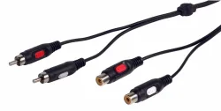 Vivanco Cinch-Verlängerung, stereo, 5m – Audio Kabel/AUX Kabel