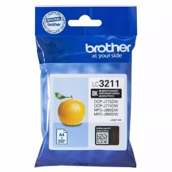 BROTHER Tintenpatrone schwarz LC-3211BK DCP-J774DW 200 Seiten