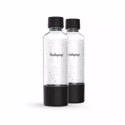 Sodapop - Wassersprudler-Flaschenset, 850 ml, Transparent