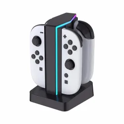 ready2gaming NSW 2 - 4in1 Charger LED Nintendo Switch 2 Zb. – Nintendo Switch 2 Zubehör – schwarz