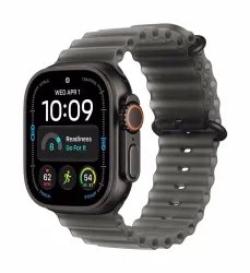 Apple, APPLE Watch Ultra 4 (GPS + Cellular) 49 mm Smartwatch Titan, Klasse 5, 130 - 200 mm, Black Titanium Case/Translucent Ocean Band