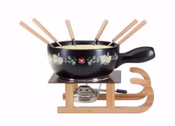 Nouvel Schlitten Käsefondue Set – schwarz