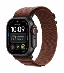 APPLE Watch Ultra 4 (GPS + Cellular) 49 mm Smartwatch Titan, Klasse 5, 130 - 160 (S), Black Titanium Case/Burgundy Alpine Loop