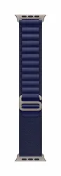 Apple 49mm Navy Alpine Loop - Large - Natural Titanium Finish Zubehör Smartwatches – Apple Watch Zubehör