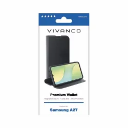 Vivanco Premium Wallet Samsung A27 Black Wallet Case – Handyhülle/Handy Tasche – schwarz
