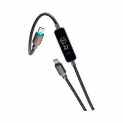 Cellularline POWERVIEW IQ Kabel USB-C zu USB-C 240W Ladekabel – USB C Kabel/Adapter/Ladegerät – grau