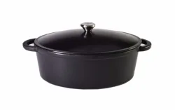Nouvel Gussbräter oval 6.5 l schwarz – Topf/Kochtopf