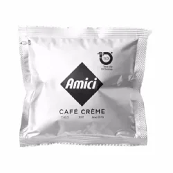 Amici 50 Stk. einzeln verpackt Cremé Kaffepads – Diverse Kaffeekapseln/Kaffeepads – weiss / braun