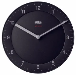 Braun BC06 DCF black - Wanduhr, Funk Wanduhren – schwarz