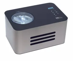 Primotecq Gelatino Pro 2 in 1: Glacé- und Joghurtmaschine – Glacemaschine/Eismaschine – schwarz / grau