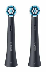 Oral-B iO sanfteReinigung 2St Schwarz Bürstenkopf – Ersatzbürste/Zahnpflege Zubehör