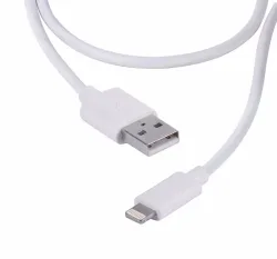 Vivanco Lightning USB-Datenkabel für Apple Geräte, 2m, weiss – USB C Kabel/Adapter/Ladegerät