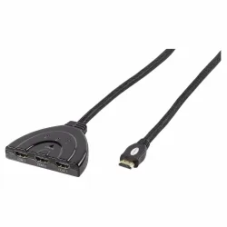 Vivanco Automatischer HDMI® 3 > 1 Umschalter – Video Kabel/HDMI Kabel
