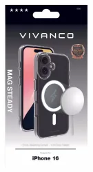 Vivanco MagSteady Cover iPhone16 MAG STEADY Cover iPhone 16 – Handyhülle/Handy Tasche