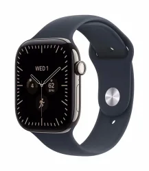 Apple Watch Series 12 GPS + Cellular 46mm Natural Titanium Case / Navy Blue Sport Band - S/M Apple Watch 12