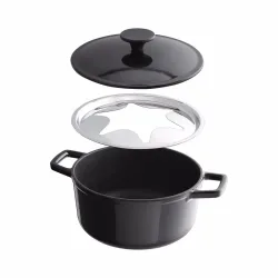 Kisag - Fleischfondue-Caquelon, 20CM/2.3L, Black