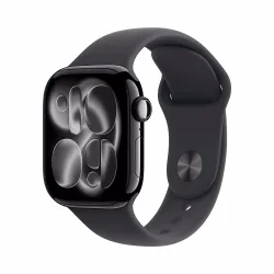 Apple - Smartwatch, AW Series 11GPS42mmJet Black Aluminium Case with Black Sport Band - S/M, 42mm