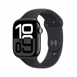Apple Watch Series 10 GPS, 46mm, Jet Black Aluminium / Black Sport Band M/L