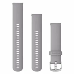 Garmin 20mm Band Silicone, Gray-Silver Smart Accessories – Garmin Smartwatch Zubehör