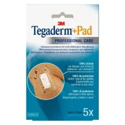 3M TEGADERM+PAD 6x10cm Wundkissen 2.5x6cm (n) 5 Stück