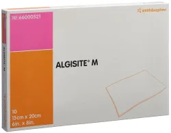 Algisite M Alginat Kompressen 15x20cm 10 Stk