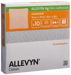 Allevyn Ag Non-Adhesive Wundkompresse 15x15cm 10 Stk
