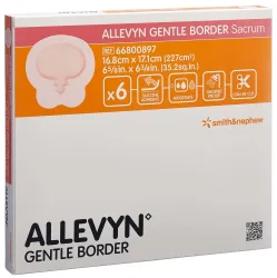 Allevyn Gentle Border Sacrum 16.8x17.1cm 6 Stk