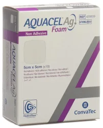 ConvaTec AQUACEL Ag Foam nicht adhäsiv 5x5cm (10 Stk)