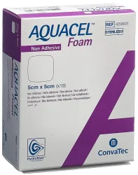 ConvaTec AQUACEL Foam nicht adhäsiv 5x5cm (10 Stk)