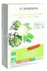 ARKOFLUIDE Artischocke-Fenchel Bio Trinkampullen (20 Stk)