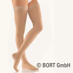 Bort Trend AG Kkl2 4 geschlossene Spitze kurz karamell Spitzenhaftband 1 Paar