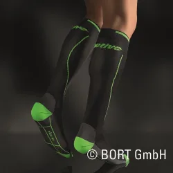 Bort ActiveColor Sport Kompressionsstrumpf Gr3 schwarz/grün