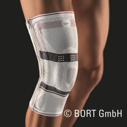 bort Kniebandage Silikon XXXL+ li silb (1 Stück)