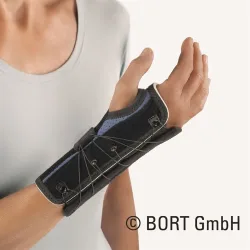 Bort Generation Handgelenkorthese M mit Schnürung links blau