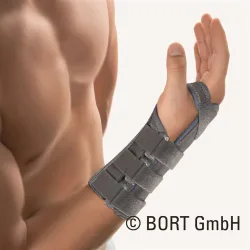 Bort Handgelenkstütze mit Alu-Schiene XL rechts grau